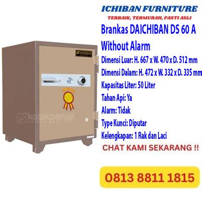 Jual Brankas DAICHIBAN DS 60A DS 60 A Tanpa Alarm Free Ongkir Jakarta