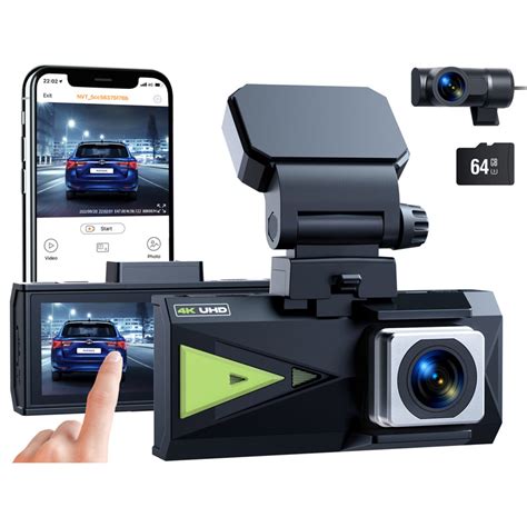 Toguard 4k Dual Dash Cam Car Camera Uhd 4k1080p Driving Recorder 3