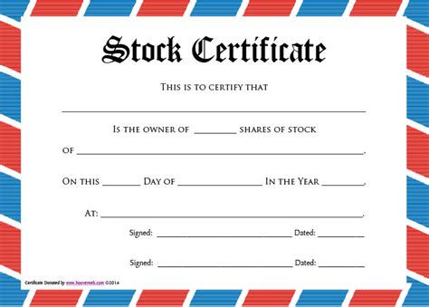 Stock Certificate Templates | 13+ Free Word & PDF Formats, Samples ...