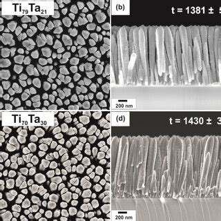 Cross Section And Top View Sem Micrographs Of The As Deposited A And