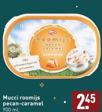 Mucci Roomijs Pecan Caramel Ml Aanbieding Bij Aldi