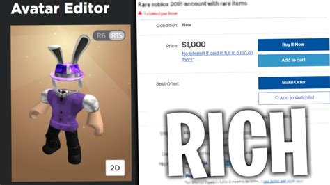 Buying Really Rare Roblox Accounts From Ebay Youtube