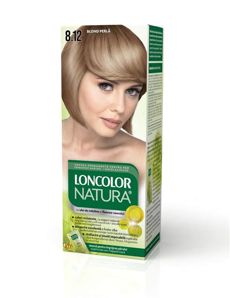 Vopsea permanentă pentru păr cu amoniac LONCOLOR NATURA 8 12 Blond