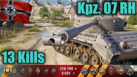 Kampfpanzer 07 RH 6 2 K Damage 13 Kills Map Malinovka YouTube