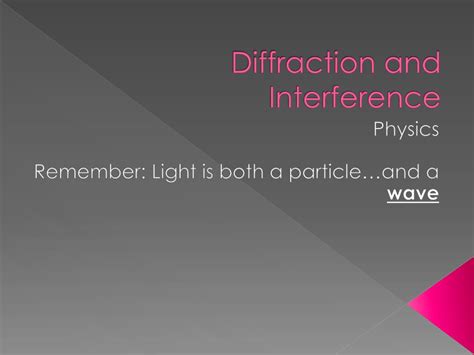 Ppt Diffraction And Interference Powerpoint Presentation Free