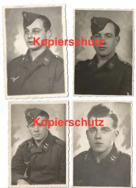 X Foto Wk Portrait Foto Luftwaffe Wehrmacht Soldat Uniform Eur