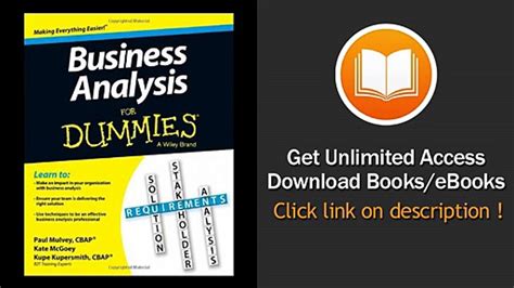 Download Pdf Business Analysis For Dummies Video Dailymotion