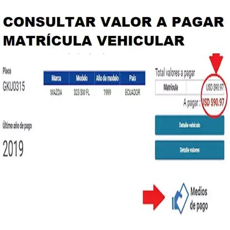 Consultar Valor A Pagar Matrícula Vehicular 2024