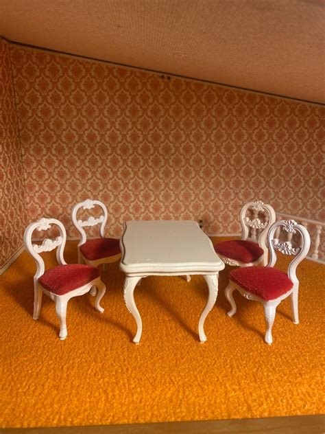 Vintage Lundby Original Dining Set Dining Table And Chairs To Etsy