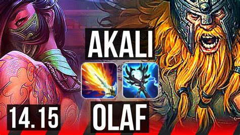 AKALI Vs OLAF TOP 68 Winrate 6 Solo Kills EUW Master 14 15