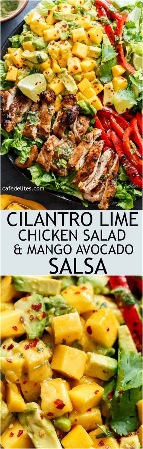 Cilantro Lime Chicken Salad Mango Avocado Salsa Cafe Delites