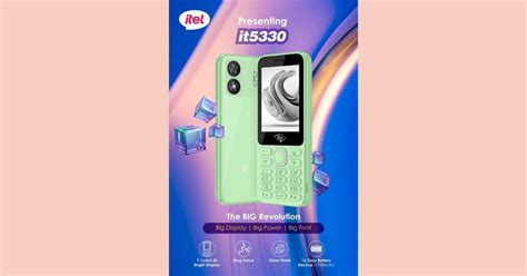 Itel It5330 Feature Phone With Glass Finish Design 1900mAh Battery