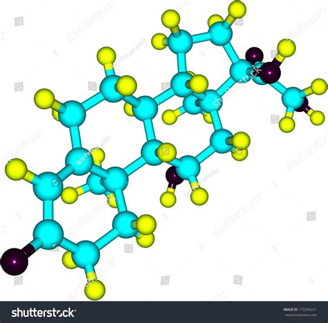 Molecular Model Hormone Hydrocortisone Cortisol Primarily 스톡 일러스트