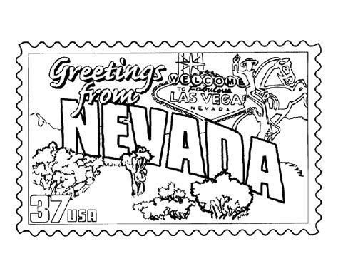 Nevada state seal coloring pages