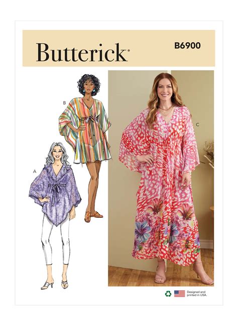 Butterick Sewing Pattern B Misses Caftan Sewdirect Australia