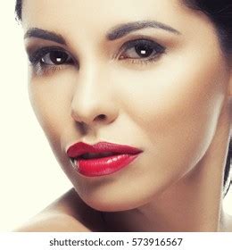 Beauty Model Caucasian Girl Nude Makeup Foto Stok Shutterstock