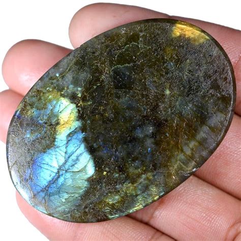 Karat Nat Rlich Flashy Labradorite Lose Cabochon Oval