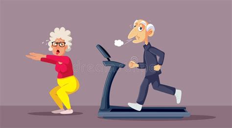 Grandmother Treadmill Stock Illustrations 61 Grandmother Treadmill