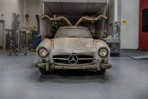 Mercedes 300sl Gullwing Barn Find” Waits To Be Painted For Over 50