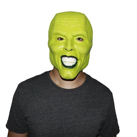 Máscara de látex verde Jim Carrey Movie Fancy Dress Loki The Mask