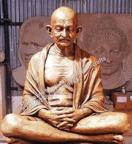 Brown Mahatma Gandhi Ji Marble Statue For Exterior Decor Size