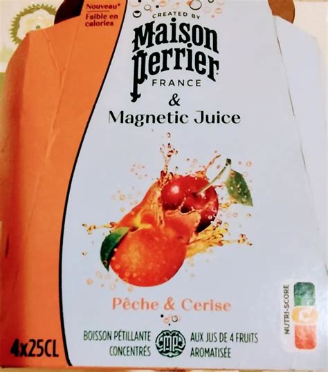 Boisson Gazeuse Pêche Cerise MAISON PERRIER MAGNETIC JUICE le pack de