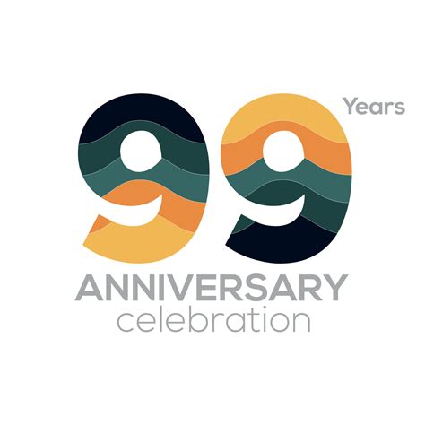 99th Anniversary Logo Design, Number 99 Icon Vector Template.Minimalist ...