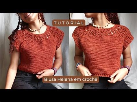 Blusa fácil de crochê em topdown circular YouTube Camisetas de