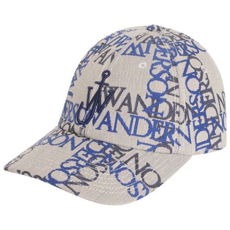 JW Anderson JWA Logo Grid Jacquard Baseball Cap Hervia