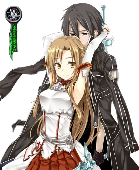 Sword Art Online Asuna X Kirito Render By Bloodakenoart On Deviantart