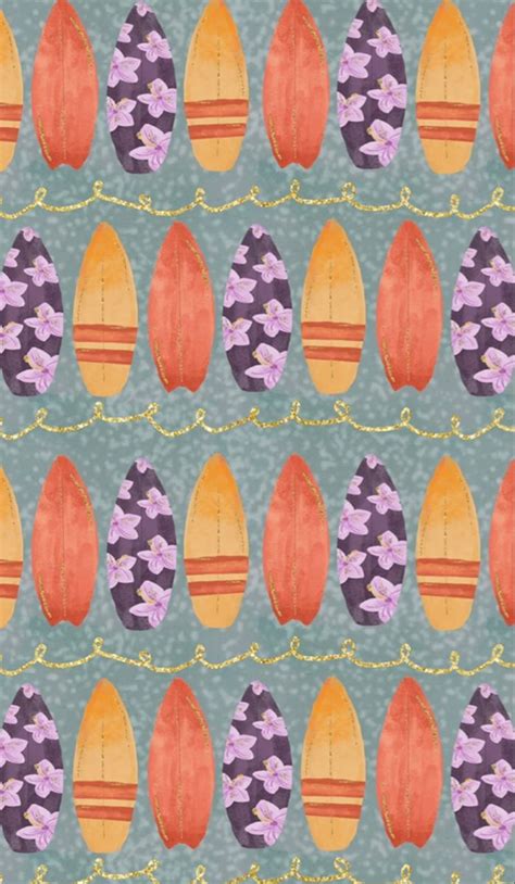 An Image Of A Pattern With Surfboards On It