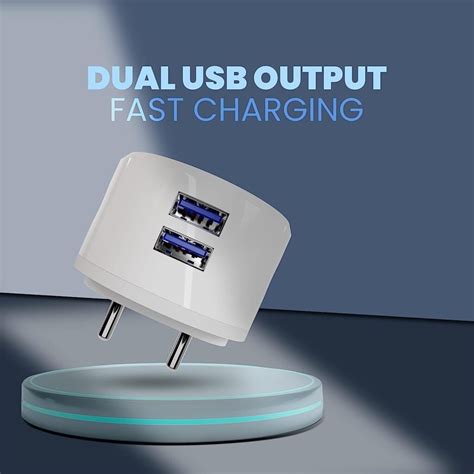 Ubon W Wall Charger Dual Usb Adapter With In Cable Type C V