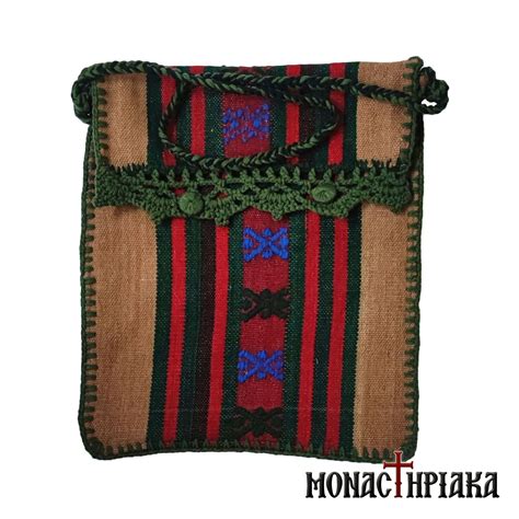 Monk Handwoven Bag Brown Red Monastiriaka