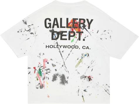 Gallery Dept White Paint Splatter Souvenir T Shirt Inc Style