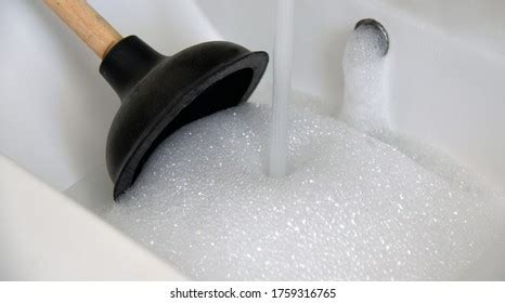 Plunger Clogged Sink Stock Photo 1759316765 | Shutterstock