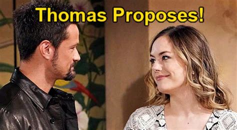 The Bold And The Beautiful Spoilers Thomas Proposes Marriage To Hope After Liam Relationship