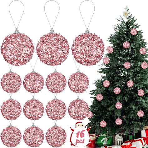 Amazon Liliful Pcs Christmas Ball Ornaments Glitter