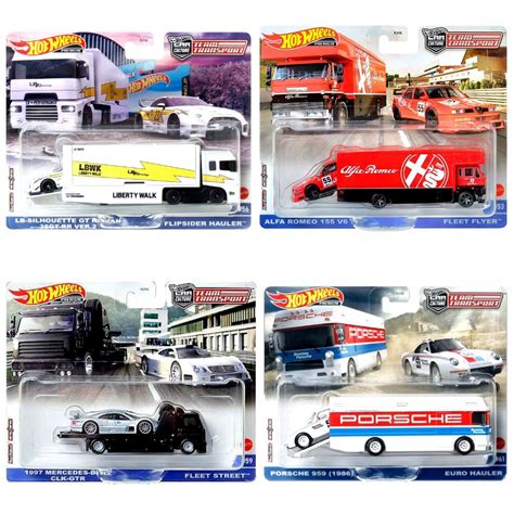 Hot Wheels Premium Team Transport Alfa Romeo V Ti Fleet Flyer Mercedes Benz Clk Gtr
