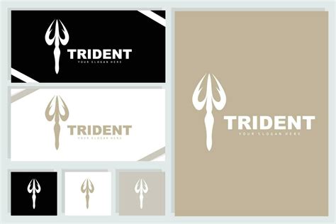 Trident Logo Vector Magic Spear Of Poseidon Neptune Triton King