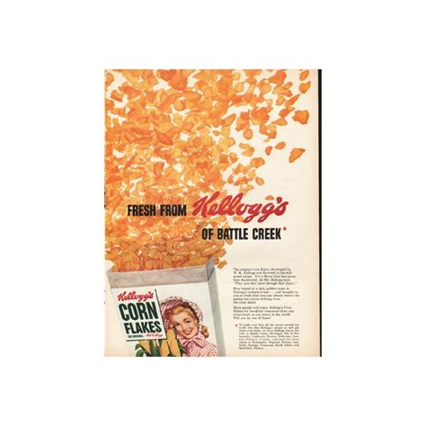 Kellogg S Corn Flakes Vintage Ad Crisp Crisp Flakes