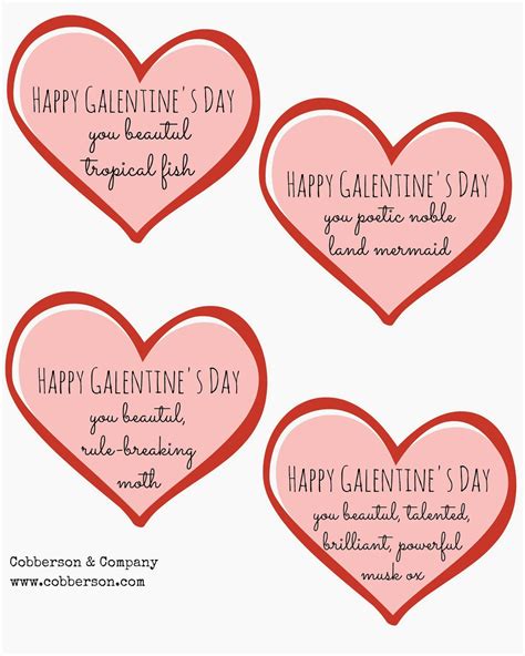 Happy Galentine S Day You Noble DIYer Free Printable Cobberson Co