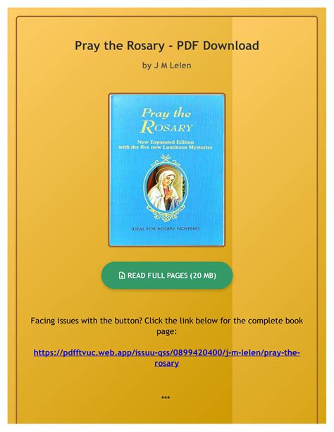 Pdf Free Pray The Rosary By J M Lelen By Stantoniiwk Issuu