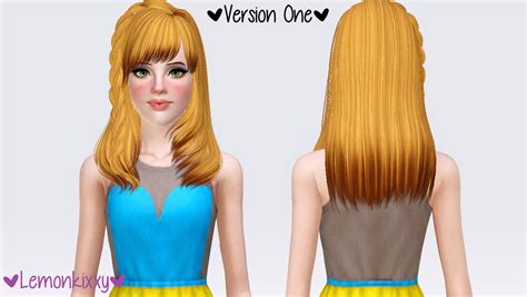 Butterflysims 090 Hairstyle Retextured By Lemonkixxy`s Lair Sims 3 Hairs