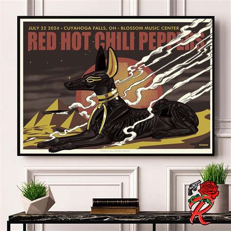 Red Hot Chili Peppers Concert Poster For The Show In Cuyahoga Falls Ohio At Blossom Music Center