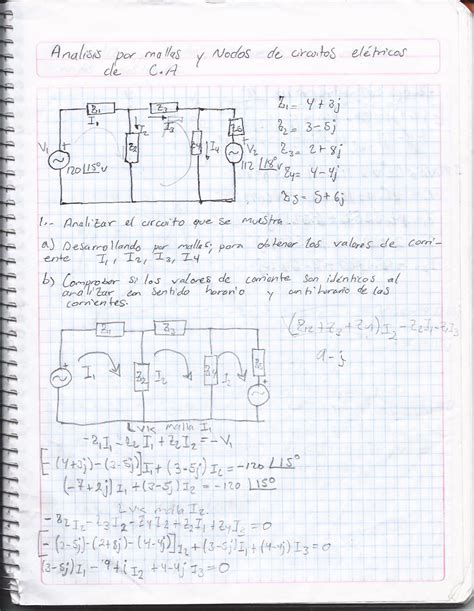 Equipo Corriente Alterna Ejercicio Resuelto Mediante El Analisis De