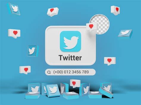 Premium Psd Social Media Profile Address On Twitter