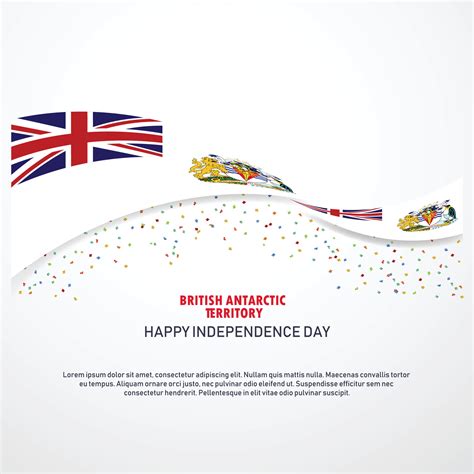 British Antarctic Territory Happy Independence Day Background