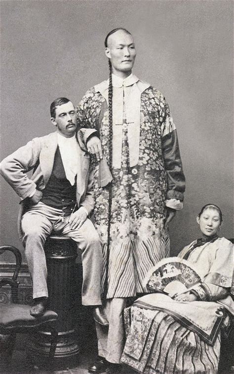 Chang Yu Sing The Chinese Giant With His Wife And Manager C1870