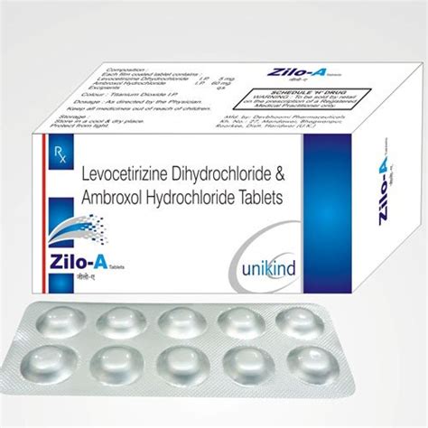 Tablet Levocetirizine Dihydrochloride And Ambroxol Hydrochloride