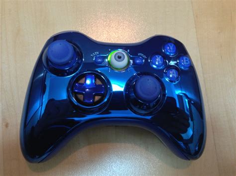 Metallic Blue Xbox Controller w/ Eyeball Mod : r/controllerporn